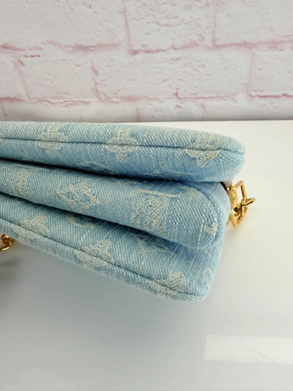 Louis Vuitton Monogram Denim Coussin BB Sky Blue